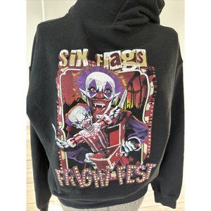 Fright Fest Halloween Hoodie From‎ Six Flags Clown Size Medium Killer Clown